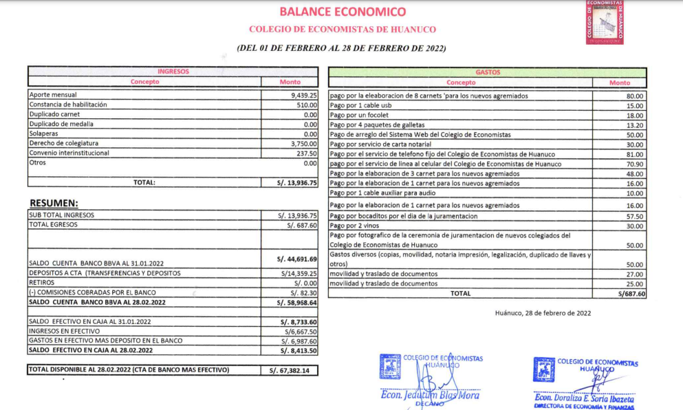 Rendición de cuentas 2022 - Febrero